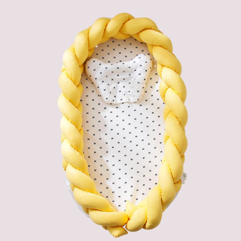 braided crib middle bed yellow 800 x 800