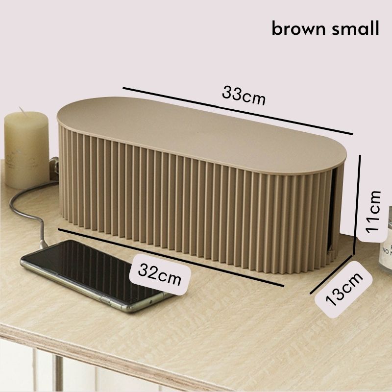 brown plug board cable storage box small dimensions 800x800