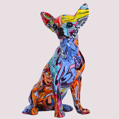 colorful chihuahua dog statue decor alternate image 800x800