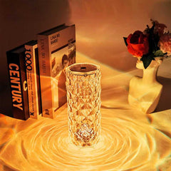 crystal table lamp in front of books 800x800