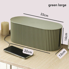 green plug board cable storage box large dimensions 800x800